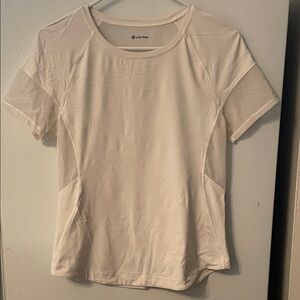 lululemon athletica‎ white and white mesh Short Sleeve Tee no size tag